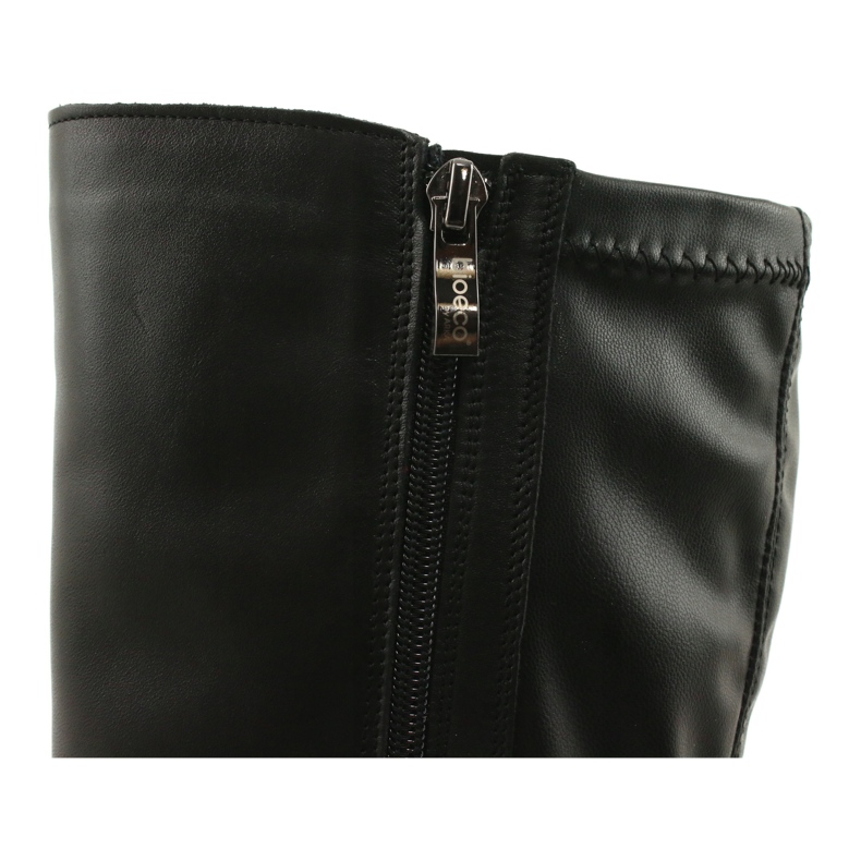 Arka Kožené boty na sloupku Arek 7322 černé černá 5