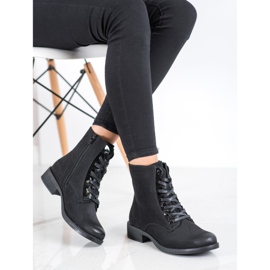 Sergio Leone Pohodlné dámské kozačky černý 1