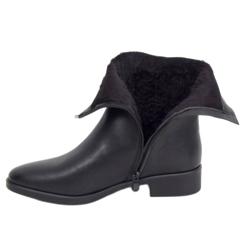 Černé dámské černé kozačky 6266 Black černý 1