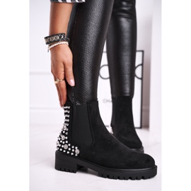Ideal Dámské kozačky Jodhpur s tryskami Black Lady In Black černý 2