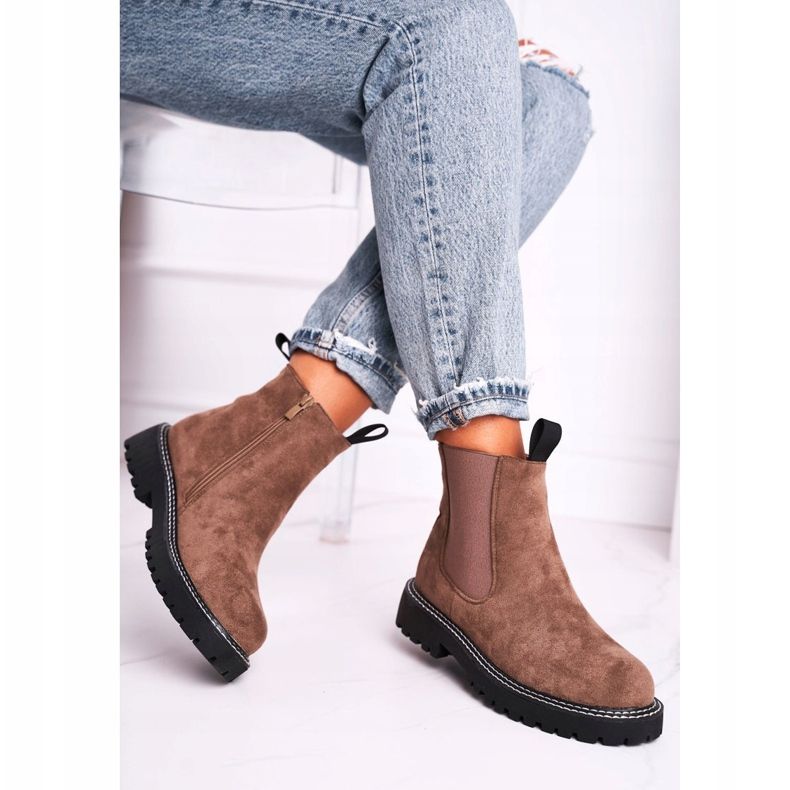 Ideal Dámské chelsea boty Khaki Resist zelená 2