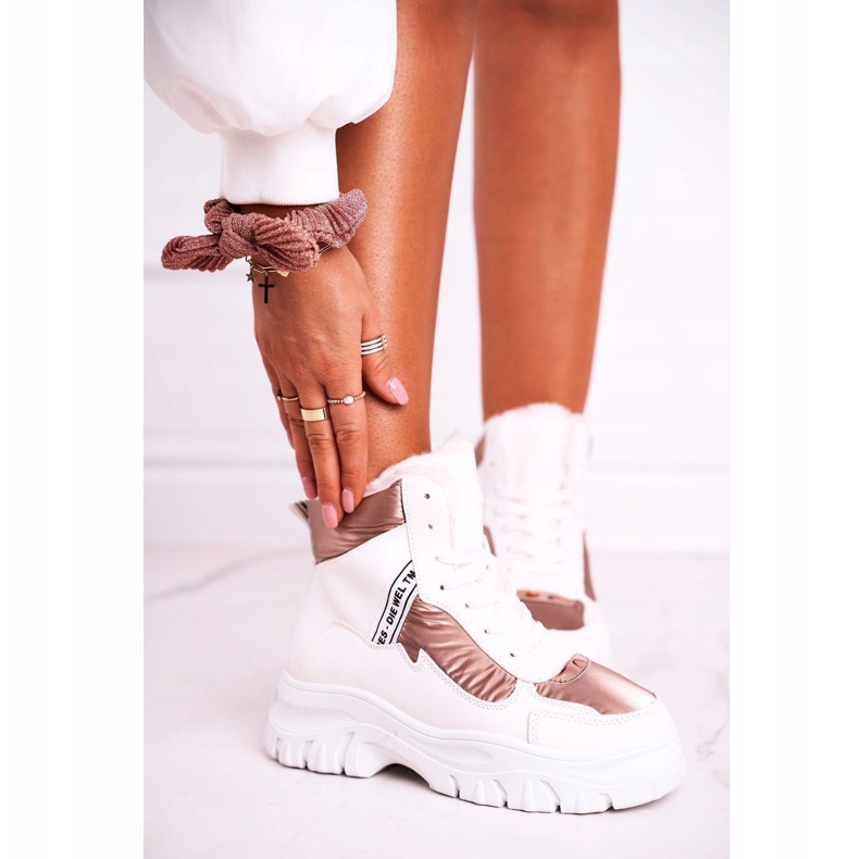 Marquiiz Dámské sportovní sněhové boty s kožešinovou bílou euforií bílý 1