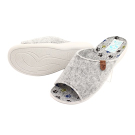 Plstěné pantofle Adanex 25494 šedé šedá 3