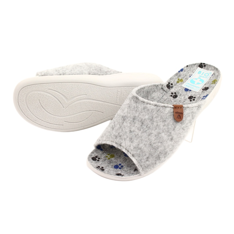 Plstěné pantofle Adanex 25494 šedé šedá 3