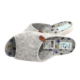 Plstěné pantofle Adanex 25494 šedé šedá 4