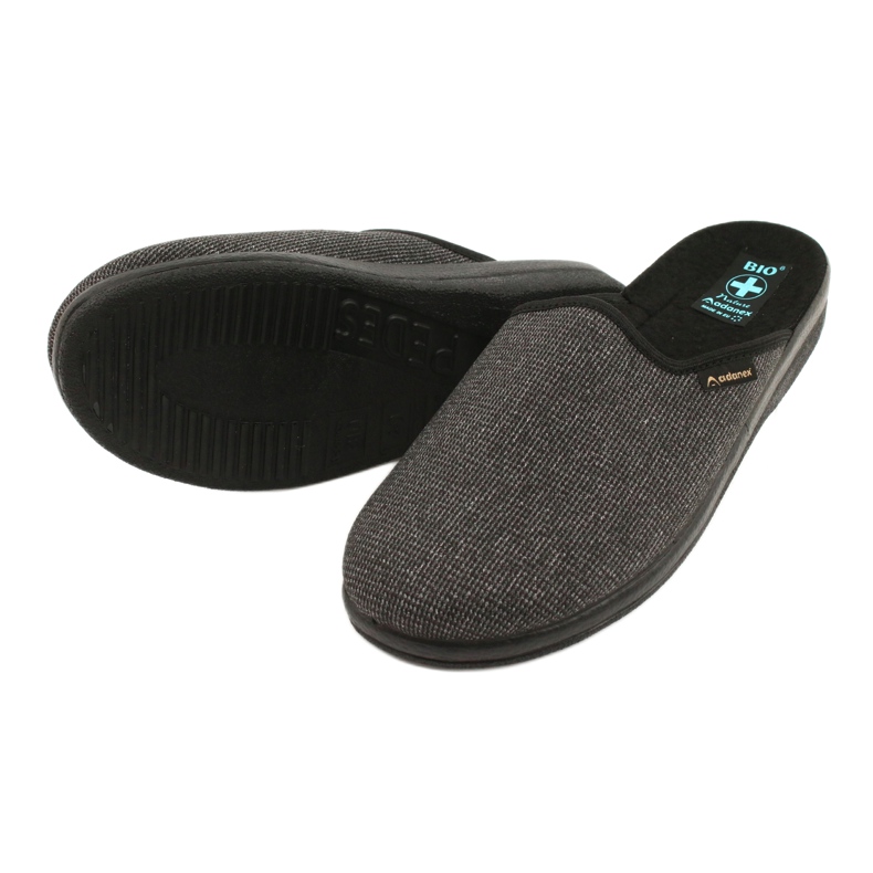 Pánské pantofle Adanex 24142 černá šedá 3