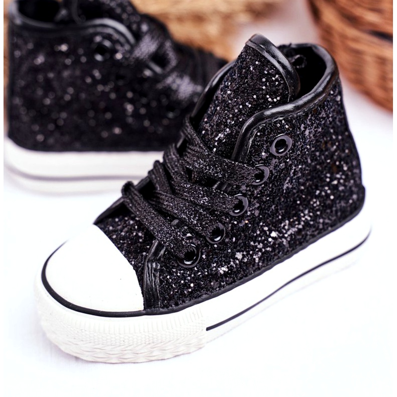 FRROCK Dětské tenisky Shiny High Black Ally černá 3