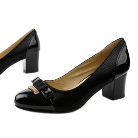 Dámské černé lodičky na sloupku Greenbane černá 1