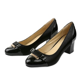 Dámské černé lodičky na sloupku Greenbane černá 2