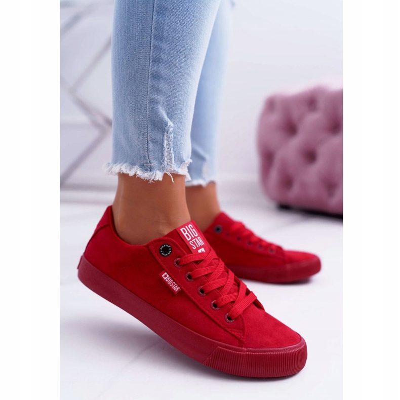 Dámské tenisky Big Star Suede Red EE274044 červený 1