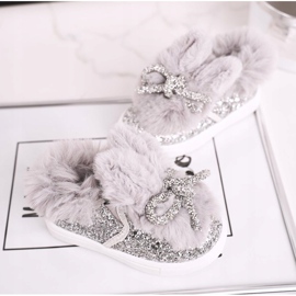 FRROCK Šedé teplé teplé dětské tenisky Mumi stříbrný šedá 1