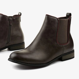 Šedé ploché kozačky Jodhpur s gumičkou 20Y8031-1 šedá 1