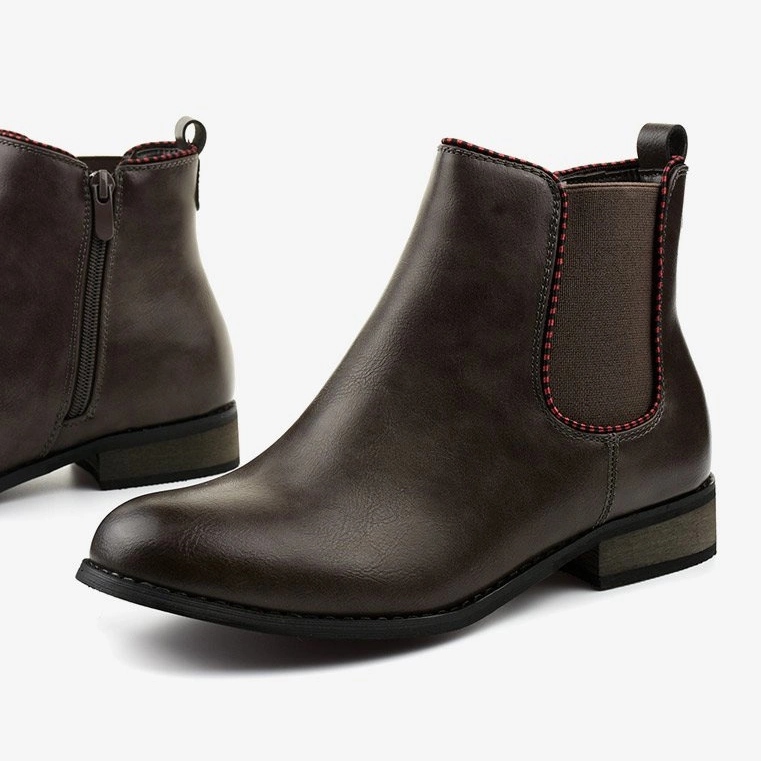 Šedé ploché kozačky Jodhpur s gumičkou 20Y8031-1 šedá 1