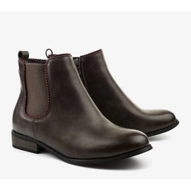 Šedé ploché kozačky Jodhpur s gumičkou 20Y8031-1 šedá 2