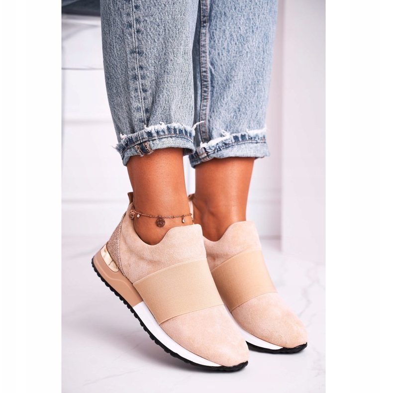 FB2 Dámské sportovní boty Tenisky Nazouvací béžová Řekněte něco béžový 1