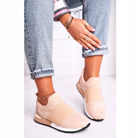 FB2 Dámské sportovní boty Tenisky Nazouvací béžová Řekněte něco béžový 2