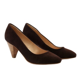 Hnědé semišové lodičky na postu Rosebery hnědý 2