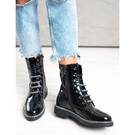 Goodin Šněrované lakované boty černá 1