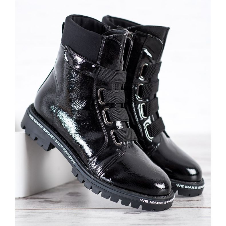 Goodin Lakovaní pracovníci s gumou černá 1