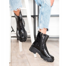 Goodin Boty na platformě černý 1