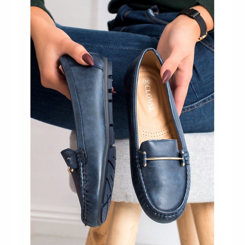 Clowse Pohodlné mokasíny námořnická modrá 1