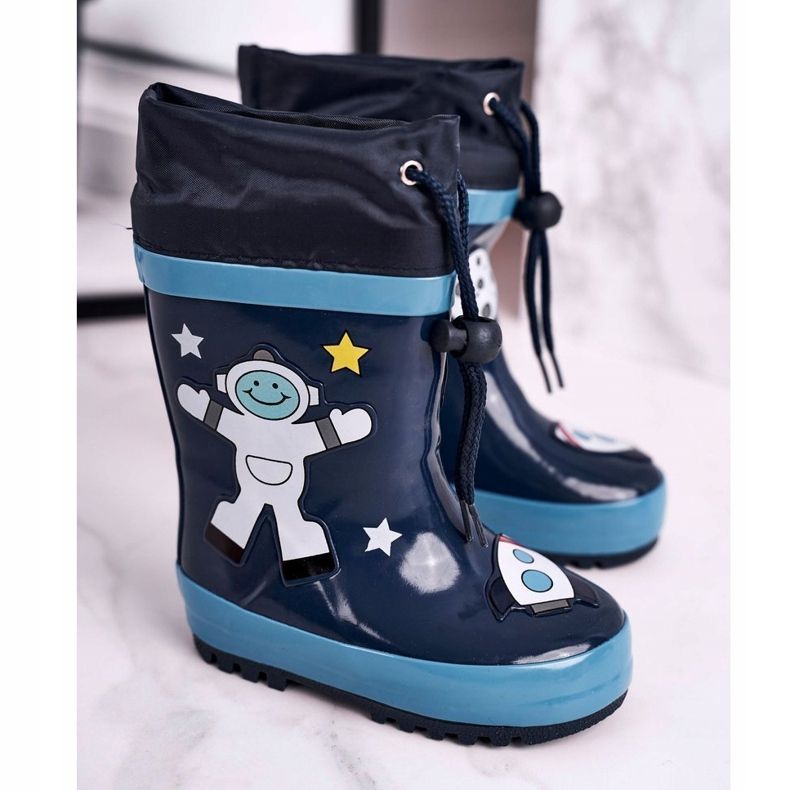 Apawwa Kosmonaut Mordeso Navy Blue galoše bílý námořnická modrá 1