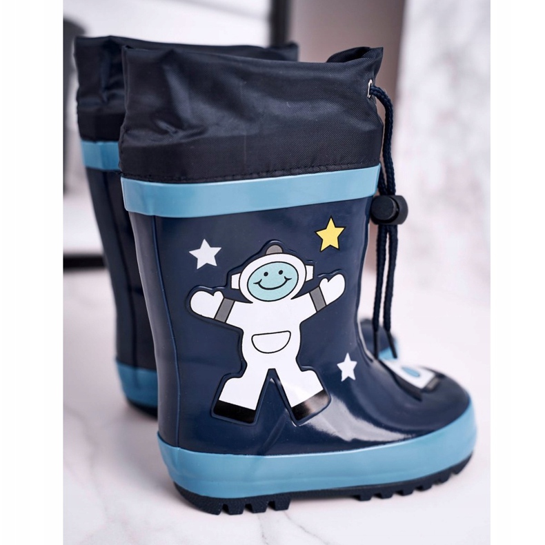 Apawwa Kosmonaut Mordeso Navy Blue galoše bílý námořnická modř 2