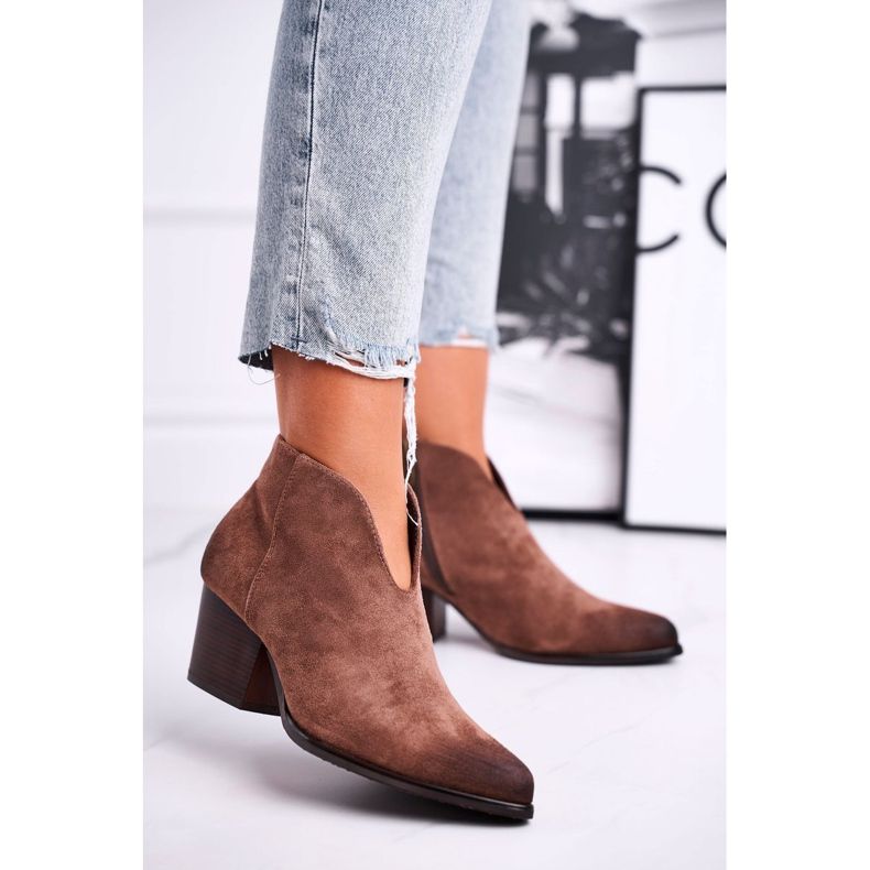 Vinceza Dámské boty s nejlepší volbou ve střihu hnědý 1