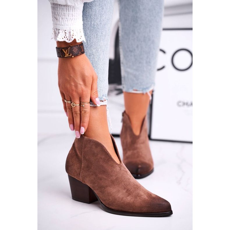 Vinceza Dámské boty s nejlepší volbou ve střihu hnědý 2