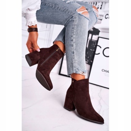 Vinceza Dámské kozačky teplé eko semiš hnědé tak dobré hnědý 2