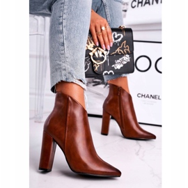 Marquiiz Dámské boty na vysokém podpatku Camel Rise Up hnědý 1