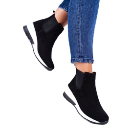 Vinceza Dámské sportovní boty Tenisky černé kůže 21-7781 bílý černá 3