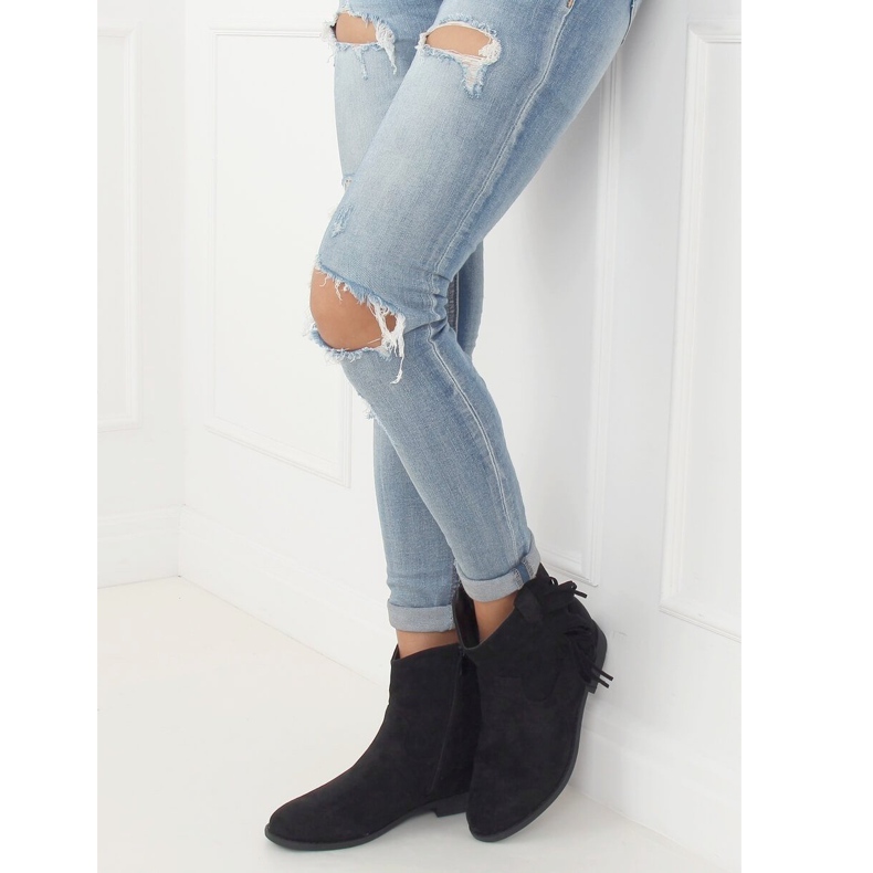 Černé boty ve stylu Boho, černá 688-A99 černá 1