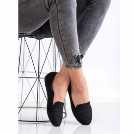 SHELOVET Černé mokasíny černý 1