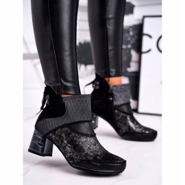 Dámské teplé kožené boty Maciejka Navy Blue 03790-20 námořnická modrá 1