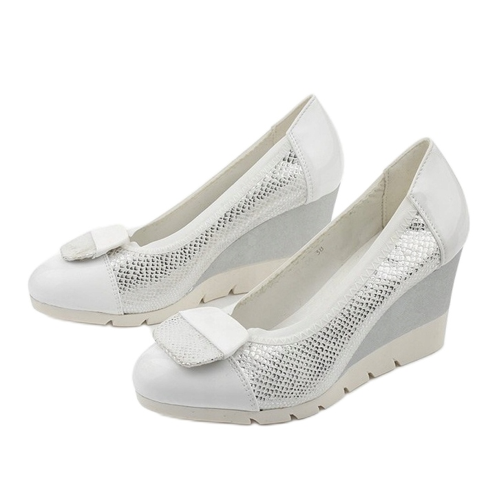 Stříbrné lodičky na klínové patě Downreaver stříbrný 2