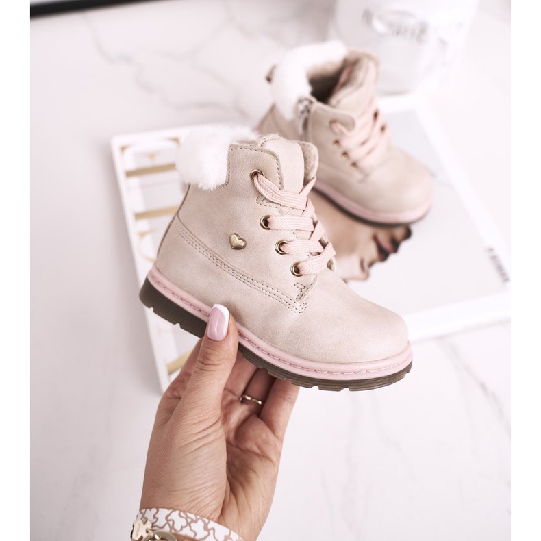 EVE Dětské zateplené kozačky Béžová Maestro béžový 1