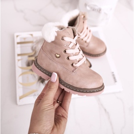 EVE Teplé dětské boty s kapucí Pink Maestro růžový 2