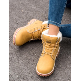 Arrigo Bello Teplé trekové boty žlutá 2