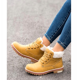 Arrigo Bello Teplé trekové boty žlutá 1