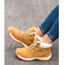 Ax Boxing Trekové boty s ovčí kůží žlutá 1