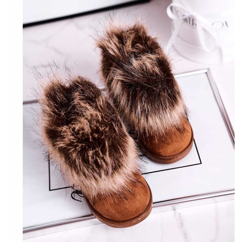 FRROCK Sněhule S Kožešinovým Velbloudem Small Fox béžový žluť 1