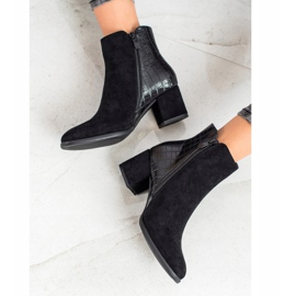 Filippo Snake Print Booties černý 1