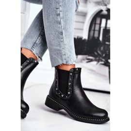 Dámské černé kozačky Jodhpur viditelné černá 1