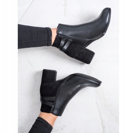 J. Star Černé boty na vysokých podpatcích černá 2 J. Star Černé boty na vysokých podpatcích černá 2