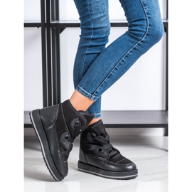 SHELOVET Módní sněhové boty černý 1