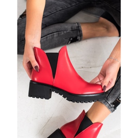 Super Mode Nazouvací boty z eko kůže červené 2 Super Mode Nazouvací boty z eko kůže červené 2