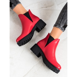 Super Mode Nazouvací boty z eko kůže červené 1 Super Mode Nazouvací boty z eko kůže červené 1