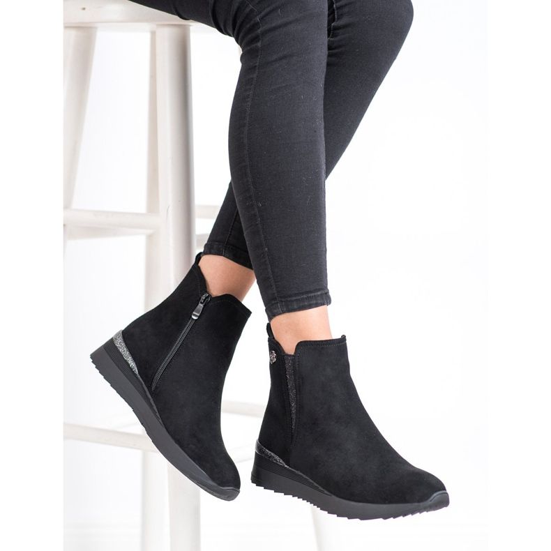 Gogo Teplé klínové boty černý 2