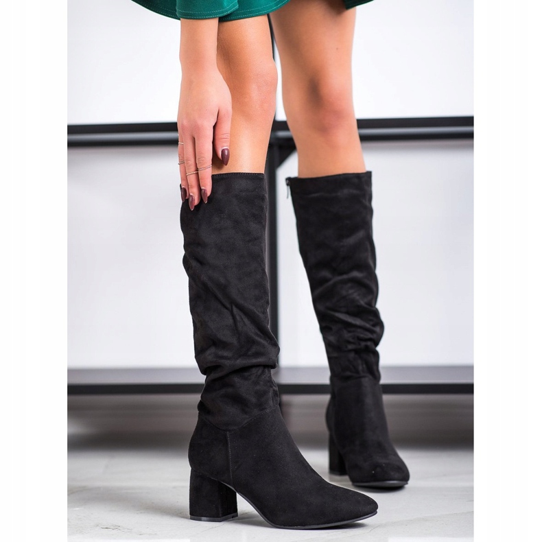 Flyfor Semišové boty černá 1